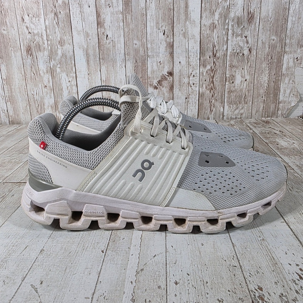 On Running Cloudswift Womens 10 Glacier White Grey Road Running Shoes 31.99940